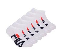 FILA Kinder Socken, 6er Pack - Invisible Sneakers, Logo, einfarbig Weiß 23-26