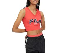 FILA Laixi Cropped V-neck Top Cayenne Größe: M | Tanktops Outlet | Damen