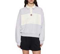 FILA Langogne Oversized Cropped Polo Sweat Thistle-antique White Größe: XS | Pullover Outlet | Damen | Weiß