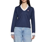 FILA Lawe Longsleeve Polo Black Iris Größe: XL | Longsleeves Outlet | Damen | Schwarz