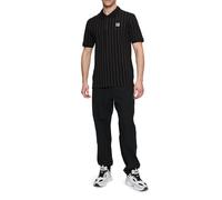 FILA Linter Striped Polo Shirt Black/iron Gate Striped Größe: S | Poloshirts Outlet | Herren | Schwarz