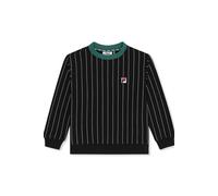 FILA Lubaco Regular Pinstriped Crewneck Sweatshirt Black / Egret Größe: 122/128 | Sportbekleidung Outlet | Unisex | Schwarz