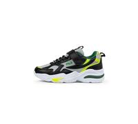FILA MADRUN Velcro Kids Sneaker, Black-Acid Lime, 34 EU
