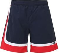 FILA Men's SCICLI Blocked Beach Shorts, Black Iris-True Red-Bright White, M