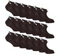 FILA Quarter Sneaker Socken 18 Paar Sparpack | Damen & Herren Socken, unisex Füßlinge (Schwarz 39-42)