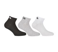 FILA Quarter Socken Unisex, 3 Paar - Kurzsocken, Sport, Logo-Bund, uni, 35-46 39-42 Mehrfarbig