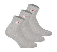 FILA Quarter Socken Uni, 3 Paar - Kurzsocken, Sport, Logo-Bund, uni, 35-46 Grau EU 43-46