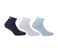 FILA Quarter Socken Unisex, 3 Paar - Kurzsocken, Sport, Logo-Bund, uni, 35-46 Sky / 39-42 (6-8 UK) 39-42 Mehrfarbig