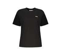 Fila Schwarzes Baumwoll-T-Shirt für Frauen M