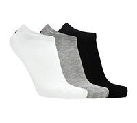 Sneakersocken FILA "UNISEX INVISIBLE PLAIN SOCKS", Damen, Gr. 43-46, weiß (schwarz, grau, weiß), Polyester, Baumwolle, Elasthan, bedruckt, unifarben mit Farbeinsatz, elastisch, Socken, mit eingestrick
