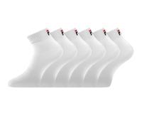 FILA Socken Herren und Damen 39-42, Baumwolle 6er-Pack, Weiß