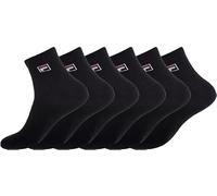 Fila Sportsocken für Herren (6er Pack), Schwarz , 35-38 Corto