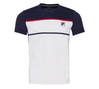 Fila Steve Tennis T-Shirt - Tennis Shirt Herren - Weiß Marineblau