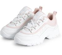 FILA Strada Logo Teens Sneaker, White-Mauve Chalk, 36 EU