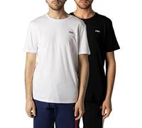 Fila T-Shirt Brod Tee / Double Pack Bright White-Black Beauty-L