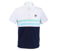 Fila Tennis-Polo Nelio weiss/peacoatblau Herren, Größe M