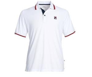 Fila Tennis-Polo Piro weiss/navy Herren, Größe XS