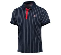 Fila Tennis-Polo Stripes (100% Polyester) navyblau/weiss Herren, Größe XL
