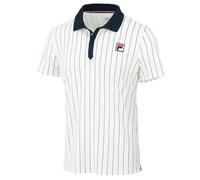 Fila Tennis-Polo Stripes Björn Retro-Look (100% Polyester) weiss/navyblau Herren, Größe XXL