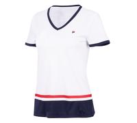 Fila Tennis-Shirt Elisabeth (V-Ausschnitt) weiss/navyblau Mädchen/Girls, Größe 140