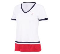 Fila Tennis-Shirt Elisabeth (V-Ausschnitt) weiss/rot Mädchen/Girls, Größe 140
