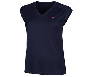 Fila Tennis-Shirt Maia (V-Ausschnitt) navyblau Damen, Größe L