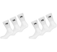 FILA Tennis Socken Herren Damen F9000 Crew 6 Paar Weiss Grau Schwarz