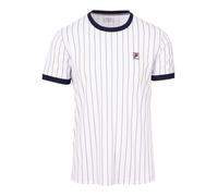 Fila Tennis-Tshirt BB1 Stripes (rec. Polyester) weiss/peacoatblau Herren, Größe S
