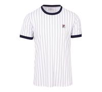 Fila Tennis-Tshirt BB1 Stripes (rec. Polyester) weiss/peacoatblau Herren, Größe XL