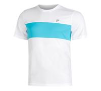 Fila Tennis-Tshirt Bosse (100% rec. Polyester) weiss/blau Herren, Größe M