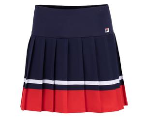 Fila Tennisrock Sabine (Faltenrock) navyblau/rot Damen, Größe S