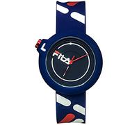 Fila Unisex Analog Quarz Armbanduhr mit Armband aus Silikon 38-6081-005, blau, Gurt