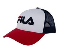 FILA Unisex Beppu Trucker Cap Linear Logo Snap Back Baseballkappe, True Red-Bright White-Medieval Blue, 31 EU