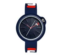 FILA Unisex Erwachsene Armbanduhr FILASTYLE 44 mm Weisse & ROTE SILIKONABDECKUNG Armband Silikon 38-315, Farbe:blau