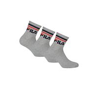FILA Unisex F9398 Socken Uni Socken, 3 Paar, grau, 39-42