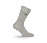 Fila Tennissocken Lifestyle Socks Unisex 3er-Pack Grau Größe 43–46