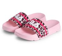 FILA Morro Bay P Slipper Teens Slide Sandal, Pink-a-Boo-Leopard, 38 EU