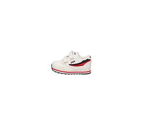 FILA Unisex Kinder Orbit Velcro Tdl Sneaker, White Dress Blues, 25 EU