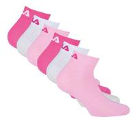 FILA Unisex Quarter Socken, 6er Pack - Kurzsocken, Training, Sport, Logo (2x 3 Paar) 35-38 Pink
