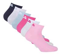 FILA Unisex Quarter Socken, 6er Pack - Kurzsocken, Training, Sport, Logo (2x 3 Paar) 39-42 Bunt