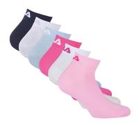 FILA Unisex Quarter Socken, 6er Pack - Kurzsocken, Training, Sport, Logo (2x 3 Paar) Mehrfarbig 39-42