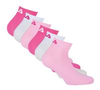 FILA Unisex Quarter Socken, 6er Pack - Kurzsocken, Training, Sport, Logo (2x 3 Paar) Pink Panther 35-38