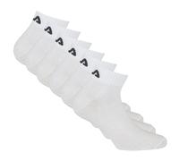 FILA Unisex Quarter Socken, 6er Pack - Kurzsocken, Training, Sport, Logo (2x 3 Paar) Weiß 35-38