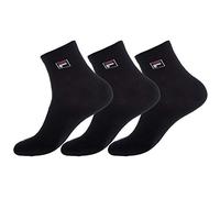 FILA Unisex Quarter Socken, Schwarz, 39-42 EU