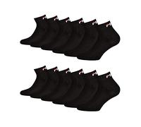 FILA Unisex Quarter Socken Sportsocken Kurzsocken F9300 6 Paar, Größe:43-46, Artikel:-200 black