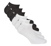 FILA Unisex Sneaker Socken, 6er Pack - Invisible, kurze Socken, Logo (2x 3 Paar) Schwarz/Weiß 35-38