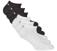 FILA Unisex Sneaker Socken, 6er Pack - Invisible, kurze Socken, Logo (2x 3 Paar) 39-42 Schwarz