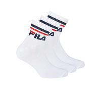 FILA Unisex Socken, 3 Paar Quarter - Kurzsocken, Sport, Logo-Bund, uni Weiß / 35-38 35-38 Weiß