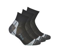 FILA Unisex Socken, 3 Paar - Quarter Multisport, Kurzsocken 39-42 Schwarz