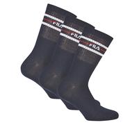 FILA Unisex Socken 3 Paar - Street, Sport, Lifestyle, Socks Set, Stripes, 35-46 39-42 Blau